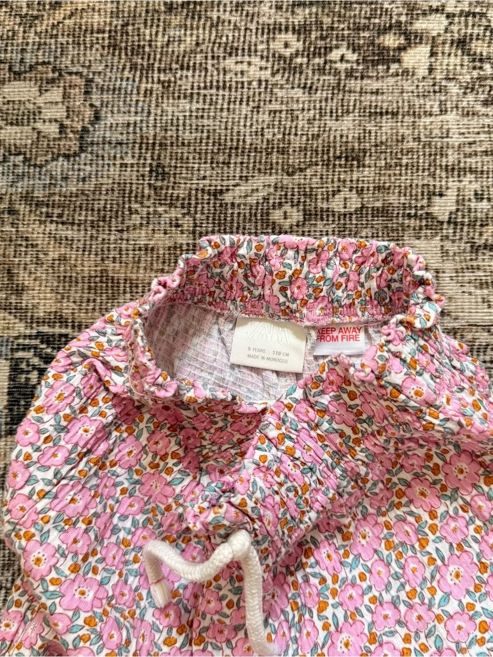 Zara Kid’s Pink Floral 2-Piece Set Size 4-5 Years